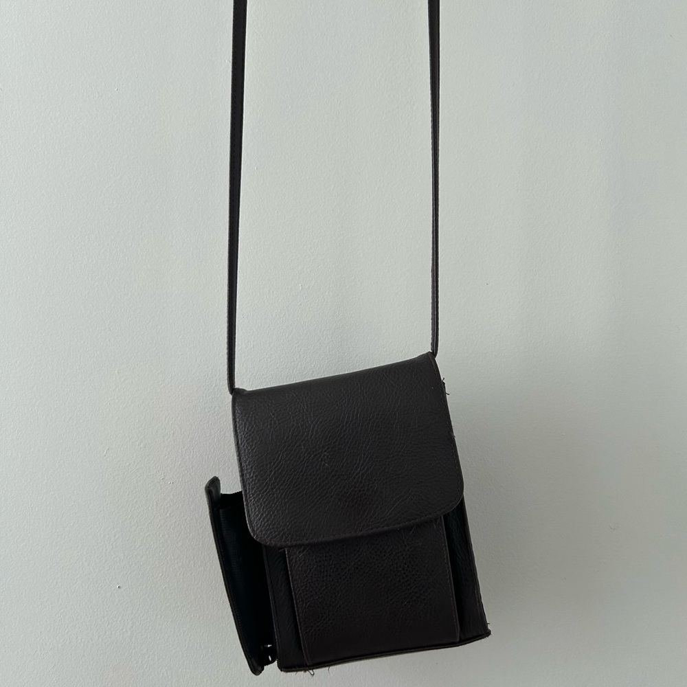 Black Leather Crossbody Bag